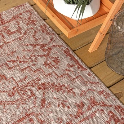 Estrella Bohemian Inspired Medallion Textured Weave Indoor/Outdoor Area Rug - JONATHAN Y 5 Estrella Bohemian Inspired Medallion Textured Weave Indoor/Outdoor Area Rug - JONATHAN Y - Image 3