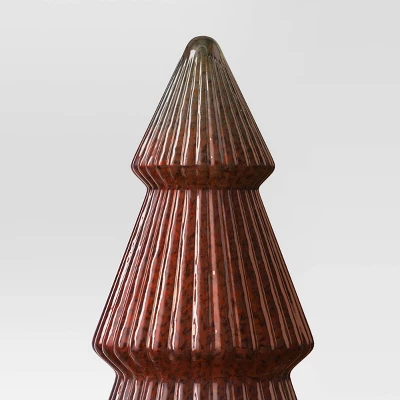 14.75" Battery Operated Lit Glass Christmas Tree Sculpture - Wondershop™ 5 14.75" Battery Operated Lit Glass Christmas Tree Sculpture - Wondershop™ - Image 3