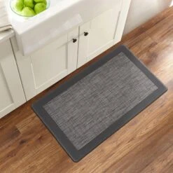 World Rug Gallery Textline Bordered Anti-Fatigue Standing Mat -Home Decor Store GUEST 012d6ae6 5d17 4f47 890e 02ac34ad6328