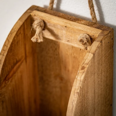 Sullivans Rustic Wooden Wall Shelf Decor 26"H Brown 3 Sullivans Rustic Wooden Wall Shelf Decor 26"H Brown