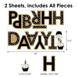 Big Dot Of Happiness Adult Happy Birthday - Gold - Peel And Stick Birthday Party Large Banner Wall Decals - Happy Birthday 12 Big Dot Of Happiness Adult Happy Birthday - Gold - Peel And Stick Birthday Party Large Banner Wall Decals - Happy Birthday -Home Decor Store GUEST 02bf7281 ceca 433d bd38 f2941832f073