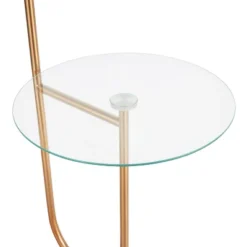 Trombone Contemporary/Glam Floor Lamp With Metal And Glass Shelf Gold (Includes LED Light Bulb) - LumiSource 20 Trombone Contemporary/Glam Floor Lamp With Metal And Glass Shelf Gold (Includes LED Light Bulb) - LumiSource -Home Decor Store GUEST 02d8f2db 4cb5 4f68 884b 0aa33fc91744