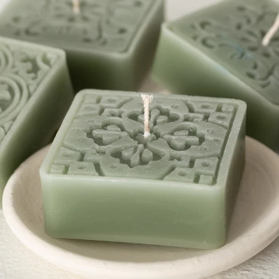 Sullivans Green Candles And Dish Gift Set, Green 3 Sullivans Green Candles And Dish Gift Set, Green