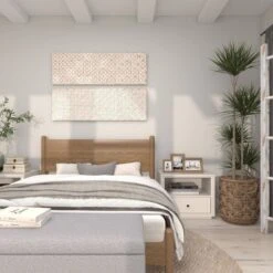 Set Of 2 Wooden Geometric Intricately Carved Wall Decors White - Olivia & May -Home Decor Store GUEST 0391a60d 814c 4dd1 953a 58a886d6667b