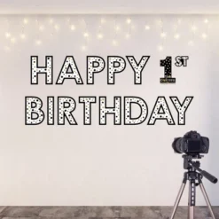 Big Dot Of Happiness 1st Birthday Little Mr. Onederful - Peel And Stick Boy First Birthday Party Large Banner Wall Decals - Happy Birthday -Home Decor Store GUEST 03f2f100 699e 4411 960a 007c8b725a67