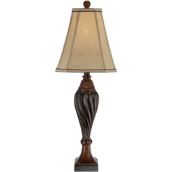 Regency Hill Traditional Table Lamp 28.5" Tall Carved Two Tone Brown Urn Shaped Beige Fabric Shade For Living Room Family Bedroom Bedside 14 Regency Hill Traditional Table Lamp 28.5" Tall Carved Two Tone Brown Urn Shaped Beige Fabric Shade For Living Room Family Bedroom Bedside -Home Decor Store GUEST 04e973d3 201f 48df ac85 09dc5cd1b850