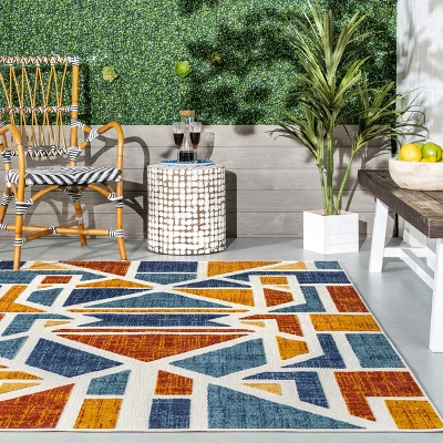 NuLOOM Alexia Contemporary Geometric Indoor/Outdoor Patio Area Rug 9 NuLOOM Alexia Contemporary Geometric Indoor/Outdoor Patio Area Rug - Image 7