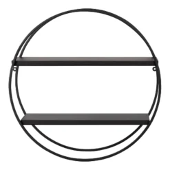 24" Diameter Sequoia Wood And Metal Round Wall Shelf - Kate & Laurel All Things Decor 14 24" Diameter Sequoia Wood And Metal Round Wall Shelf - Kate & Laurel All Things Decor -Home Decor Store GUEST 0611b927 d583 4e2e 9798 a1de29b1c419