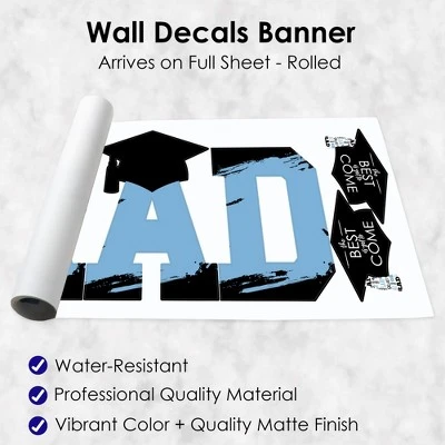 Big Dot Of Happiness Light Blue Graduation Party Decor - Vinyl Wall Decals - Grad 6 Big Dot Of Happiness Light Blue Graduation Party Decor - Vinyl Wall Decals - Grad - Image 4