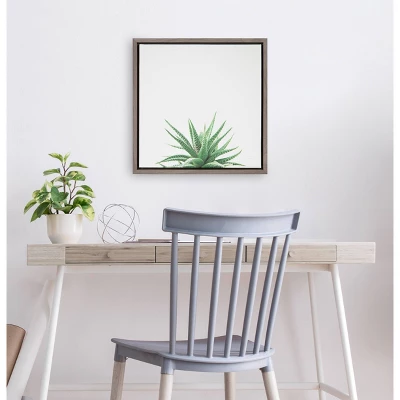 16" X 16" Succulent Simplicity I Neutral Framed Canvas Wall Art - Amanti Art 5 16" X 16" Succulent Simplicity I Neutral Framed Canvas Wall Art - Amanti Art - Image 3