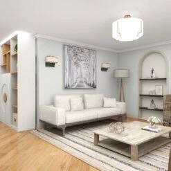 Canvas Landscape Trees Framed Wall Art With Silver Frame White - Olivia & May -Home Decor Store GUEST 07242d72 14e4 4e61 b7c5 55ee97bbbe45