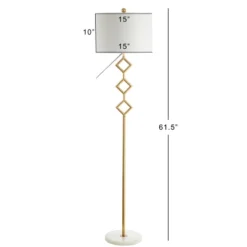 61.5" Metal Diamante Modern Gilt Floor Lamp (Includes LED Light Bulb) Gold - JONATHAN Y 7 61.5" Metal Diamante Modern Gilt Floor Lamp (Includes LED Light Bulb) Gold - JONATHAN Y -Home Decor Store GUEST 09a7b053 2093 4b72 92d9 6130ed7fc811