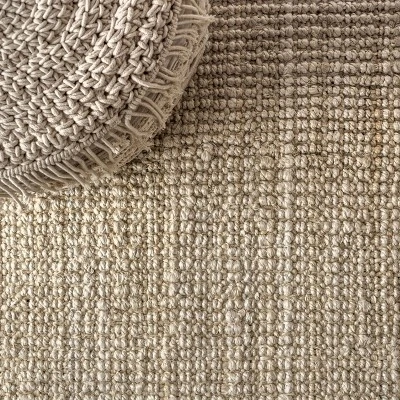 Hiro Hand Woven Chunky Jute Area Rug - JONATHAN Y 7 Hiro Hand Woven Chunky Jute Area Rug - JONATHAN Y - Image 5