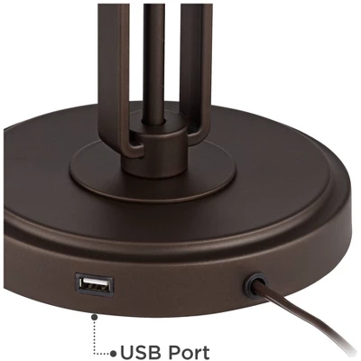 Franklin Iron Works Dayn Industrial Accent Table Lamps Set Of 2 23" High Bronze Metal LED Mesh Shade For Bedroom Living Room Bedside Nightstand Office 8 Franklin Iron Works Dayn Industrial Accent Table Lamps Set Of 2 23" High Bronze Metal LED Mesh Shade For Bedroom Living Room Bedside Nightstand Office - Image 6