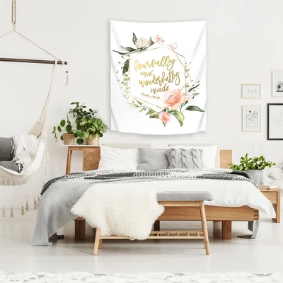 Fearfully And Wonderfully Summer Floral Geo By Wall + Wonder Wall Tapestry 3 Fearfully And Wonderfully Summer Floral Geo By Wall + Wonder Wall Tapestry