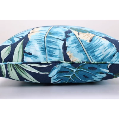 Set Of 2 Outdoor/Indoor Throw Pillows Tortola Midnight Blue - Pillow Perfect 3 Set Of 2 Outdoor/Indoor Throw Pillows Tortola Midnight Blue - Pillow Perfect