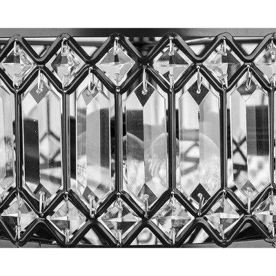 15.25" Glass And Metal Tiered Jeweled Semi Flush Mount Ceiling Light - River Of Goods 6 15.25" Glass And Metal Tiered Jeweled Semi Flush Mount Ceiling Light - River Of Goods - Image 4