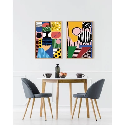 23" X 33" Sylvie Abstract Collage 2 Framed Canvas Wall Art By Marcello Velho Natural - Kate And Laurel 7 23" X 33" Sylvie Abstract Collage 2 Framed Canvas Wall Art By Marcello Velho Natural - Kate And Laurel - Image 5