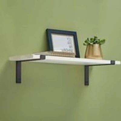 31.5" X 9.8" Lite Vintage Pine Shelf White - Dolle Shelving 4 31.5" X 9.8" Lite Vintage Pine Shelf White - Dolle Shelving - Image 2