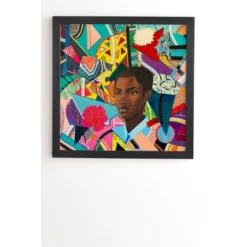 Jennikcole Life In Chaos And Peace Black/Green Framed Wall Canvas - Deny Designs -Home Decor Store GUEST 1064f803 89c7 46e8 9c0a 0ceb548835a7