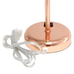 19.5" Bedside Power Outlet Base Metal Table Desk Lamp Rose Gold With White Fabric Shade - Creekwood Home 13 19.5" Bedside Power Outlet Base Metal Table Desk Lamp Rose Gold With White Fabric Shade - Creekwood Home -Home Decor Store GUEST 106a5765 d4ab 4dd1 86bb 3cc22d294cc3