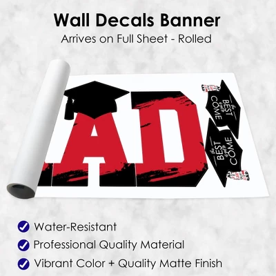 Big Dot Of Happiness Red Graduation Party Decor - Vinyl Wall Decals - Grad 6 Big Dot Of Happiness Red Graduation Party Decor - Vinyl Wall Decals - Grad - Image 4