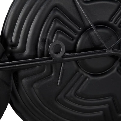 Metal Plate Wall Decor With Black Patterns Black - Olivia & May 6 Metal Plate Wall Decor With Black Patterns Black - Olivia & May - Image 4