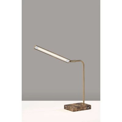 Reader Desk Lamp Antique Brass (Includes LED Light Bulb) - Adesso 3 Reader Desk Lamp Antique Brass (Includes LED Light Bulb) - Adesso