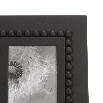 Black 4 X 6 Inch Wood Bead Decorative Wood Picture Frame - Foreside Home & Garden 5 Black 4 X 6 Inch Wood Bead Decorative Wood Picture Frame - Foreside Home & Garden - Image 3