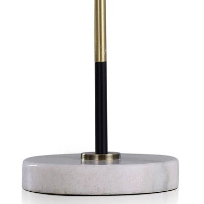 Gemma Contemporary Steel/Marble Base Desk Lamp With Shade Gold/Black - StyleCraft 4 Gemma Contemporary Steel/Marble Base Desk Lamp With Shade Gold/Black - StyleCraft - Image 2