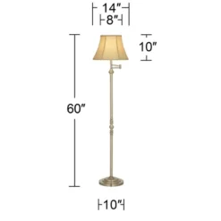 Regency Hill Montebello Vintage Retro Floor Lamp 60" Tall Antique Brass Metal Swing Arm Soft Tan Bell Shade For Living Room Bedroom Office House Home 13 Regency Hill Montebello Vintage Retro Floor Lamp 60" Tall Antique Brass Metal Swing Arm Soft Tan Bell Shade For Living Room Bedroom Office House Home -Home Decor Store GUEST 13bb63c5 87f3 412e 9daa df5b0ec122fd
