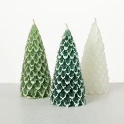 4"H Sullivans Cone Pine Tree Candle Set Of 3; Green 7 4"H Sullivans Cone Pine Tree Candle Set Of 3; Green -Home Decor Store GUEST 14c69e16 329f 4b24 b66d cb7554568f33
