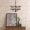 (16" X 16") 3 Light Metal Round Modica Chandelier Ivory - Cal Lighting