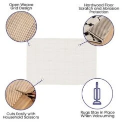 Flash Furniture Non Slip Rug Pad For Area Rug, Hardwood Floor Rug Gripper Anti Skid Rug Pad Protective Cushioning Rug Pad 17 Flash Furniture Non Slip Rug Pad For Area Rug, Hardwood Floor Rug Gripper Anti Skid Rug Pad Protective Cushioning Rug Pad -Home Decor Store GUEST 157e3ccb 3887 4714 9327 ca9ea4a9575e