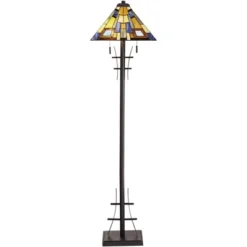 Robert Louis Tiffany Asian-Inspired Floor Lamp 62" Tall Bronze Iron Tiffany Style Jewel Tone Art Glass Shade For Living Room Reading Bedroom Office 16 Robert Louis Tiffany Asian-Inspired Floor Lamp 62" Tall Bronze Iron Tiffany Style Jewel Tone Art Glass Shade For Living Room Reading Bedroom Office -Home Decor Store GUEST 16476259 f3b8 4a71 9c62 3db89eab026e