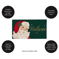 Evergreen Santa Believe Indoor Outdoor Natural Coir Doormat 1'4"x2'4" Green 7 Evergreen Santa Believe Indoor Outdoor Natural Coir Doormat 1'4"x2'4" Green -Home Decor Store GUEST 166c344f c521 41b0 896a 8b07538b094c