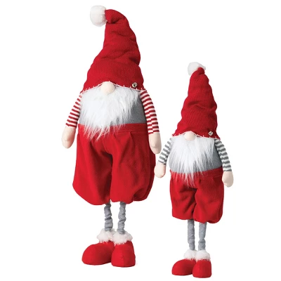Sullivans Set Of 2 Oversized Standing Telescopic Gnome Figurines 44"H & 35"H Red 7 Sullivans Set Of 2 Oversized Standing Telescopic Gnome Figurines 44"H & 35"H Red - Image 5