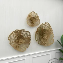 Metal Floral Wall Decor Set Of 3 Gold - Olivia & May 29 Metal Floral Wall Decor Set Of 3 Gold - Olivia & May -Home Decor Store GUEST 16d32809 5bf2 4508 9582 6388cd6a1d82