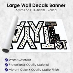 Big Dot Of Happiness 1st Birthday Little Mr. Onederful - Peel And Stick Boy First Birthday Party Large Banner Wall Decals - Happy Birthday -Home Decor Store GUEST 172abd48 fdd2 4e1b a98b e5a4417b0103