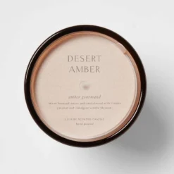 Colored Vase Glass With Dustcover Desert Amber Candle Brown - Threshold™ -Home Decor Store GUEST 17985ae3 27c8 4003 81ff b8a92517a9b9