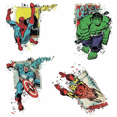 MARVEL SUPERHERO BURST Peel And Stick Giant Wall Decals - ROOMMATES 3 MARVEL SUPERHERO BURST Peel And Stick Giant Wall Decals - ROOMMATES