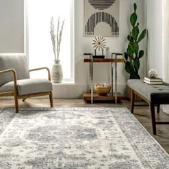 NuLOOM Parisa Vintage Medallion Bordered Area Rug 16 NuLOOM Parisa Vintage Medallion Bordered Area Rug -Home Decor Store GUEST 1821d4cc f10e 4b0d 8a21 457a4473d4a8