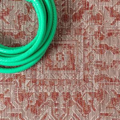 Estrella Bohemian Inspired Medallion Textured Weave Indoor/Outdoor Area Rug - JONATHAN Y 4 Estrella Bohemian Inspired Medallion Textured Weave Indoor/Outdoor Area Rug - JONATHAN Y - Image 2