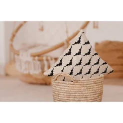 16"x16" Bat Colony Print Square Throw Pillow Cream - E By Design -Home Decor Store GUEST 1a064ff0 0681 4bf0 b7f7 ef562c836966