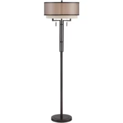 Franklin Iron Works Alamo Industrial Rustic Floor Lamp 62" Tall Bronze Metal Sheer Organza Outer Linen Fabric Inner Double Drum Shade For Living Room 15 Franklin Iron Works Alamo Industrial Rustic Floor Lamp 62" Tall Bronze Metal Sheer Organza Outer Linen Fabric Inner Double Drum Shade For Living Room -Home Decor Store GUEST 1a894296 1c14 4fa0 9c4d d37755722826