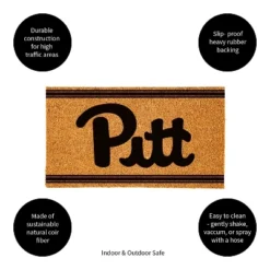 Evergreen University Of Pittsburgh Logo Turf Mat, Brown- 28 X 16 Inches Indoor Outdoor Doormat -Home Decor Store GUEST 1ac649ce 9800 43ee 838d f652f3d020b8