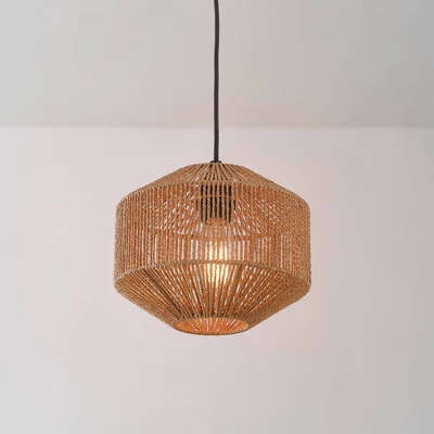 Lotus 1-Light Pendant Lighting With Natural Twine Shade - Globe Electric 6 Lotus 1-Light Pendant Lighting With Natural Twine Shade - Globe Electric - Image 4
