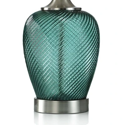 Elyse Oceans Depth Glass Table Lamp Blue - StyleCraft 4 Elyse Oceans Depth Glass Table Lamp Blue - StyleCraft - Image 2