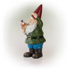 12" Polyresin Garden Gnome With Mushroom - Alpine Corporation -Home Decor Store GUEST 1dfb854e 3b79 4121 acc1 bee0b914a25f
