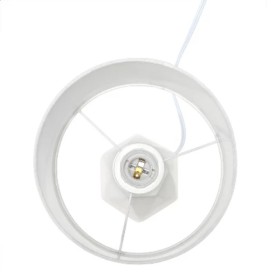 Ceramic Prism Table Lamp Off-White - Simple Designs 6 Ceramic Prism Table Lamp Off-White - Simple Designs - Image 4